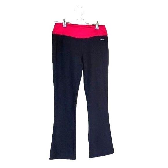 Reebok Womens Leggings Black S Active Workout 90s Y2K Bootcut - Picture 1 of 6